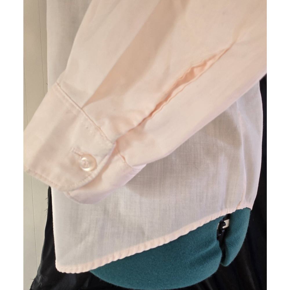 Vintage‎ 80s Womens Honors Lg Pink Lace Collar Button Up Blouse Romantic Cottage - Picture 4 of 16